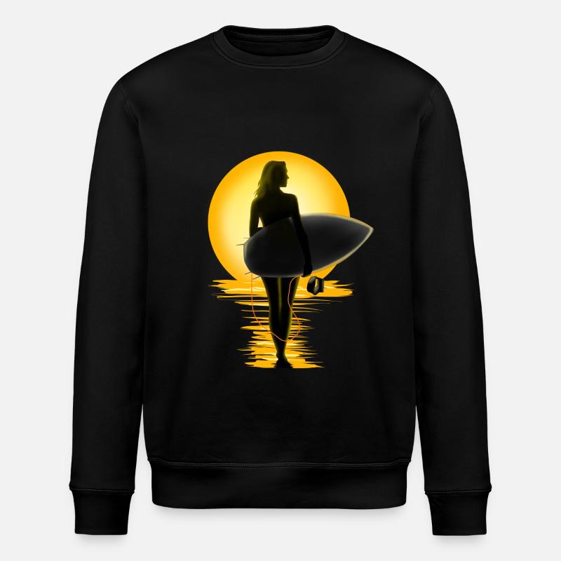 Surfing - Sweat bio ROLLER Stanley/Stella Unisexe - noir