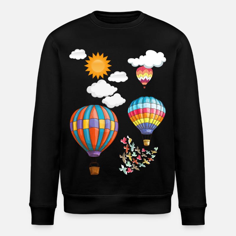 Montgolfière - Sweat bio ROLLER Stanley/Stella Unisexe - noir