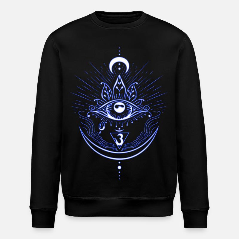 Third Eye Chakra Symbol Third Eye - Stanley/Stella ROLLER Unisex Organic Sweatshirt - black