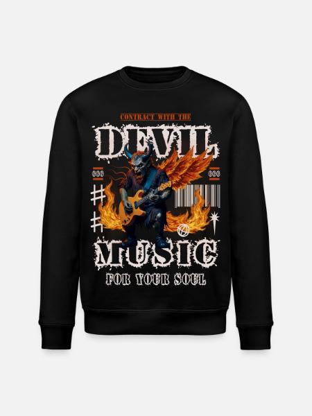 Devil Rock Music - Stanley/Stella ROLLER Unisex Organic Sweatshirt - black