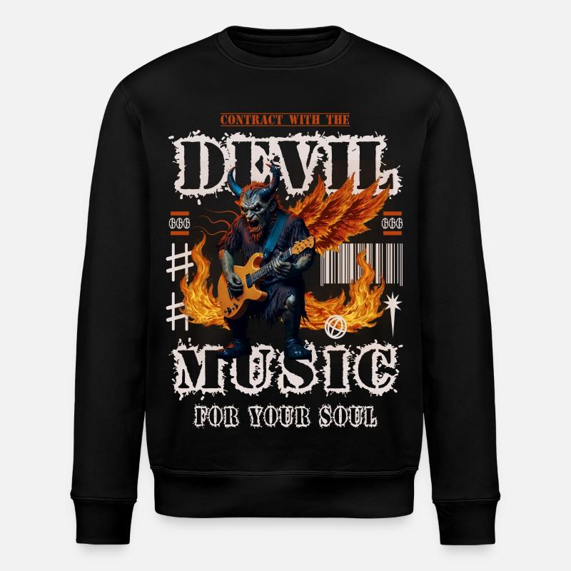 Teufel Rock Musik - Stanley/Stella Unisex Bio-Sweatshirt ROLLER - Schwarz