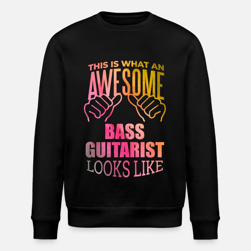 Bassgitarre - Stanley/Stella Unisex Bio-Sweatshirt ROLLER - Schwarz