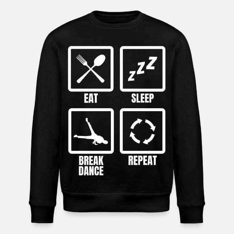 Manger dormir pause danse répéter - Sweat bio ROLLER Stanley/Stella Unisexe - noir