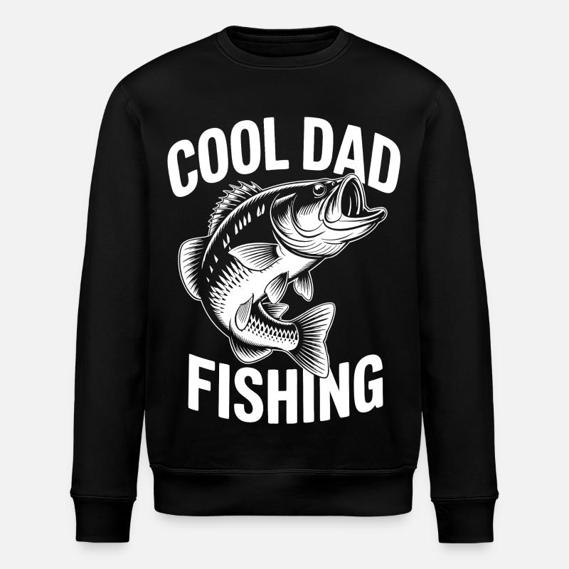 Cool Dad Fishing Design - Stanley/Stella Unisex Bio-Sweatshirt ROLLER - Schwarz