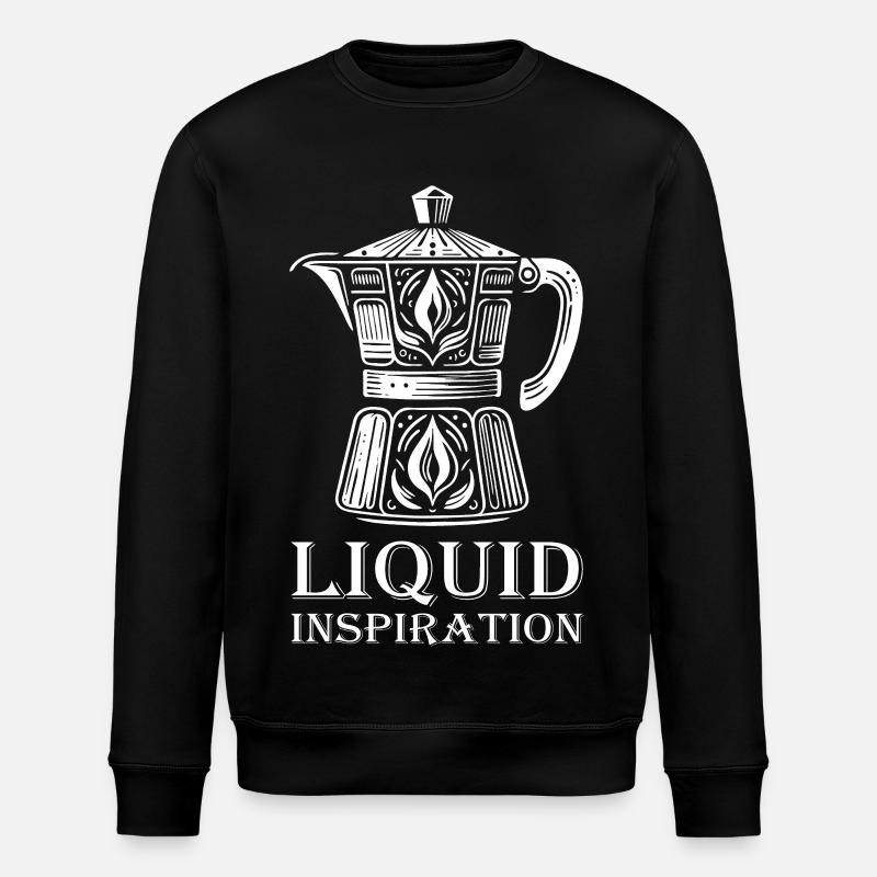 Kaffeekanne Design – Liquid Inspiration - Stanley/Stella Unisex Bio-Sweatshirt ROLLER - Schwarz