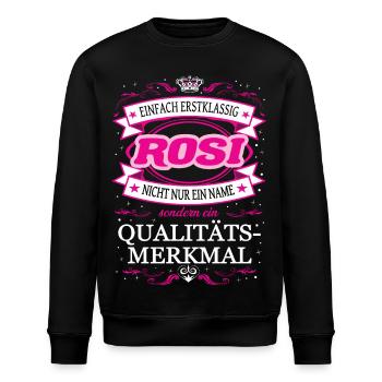 Qualitätsmerkmal Rosi einfach Erstklassig - Stanley/Stella Unisex Bio-Sweatshirt ROLLER - Schwarz - Vorne - Nik (191cm)