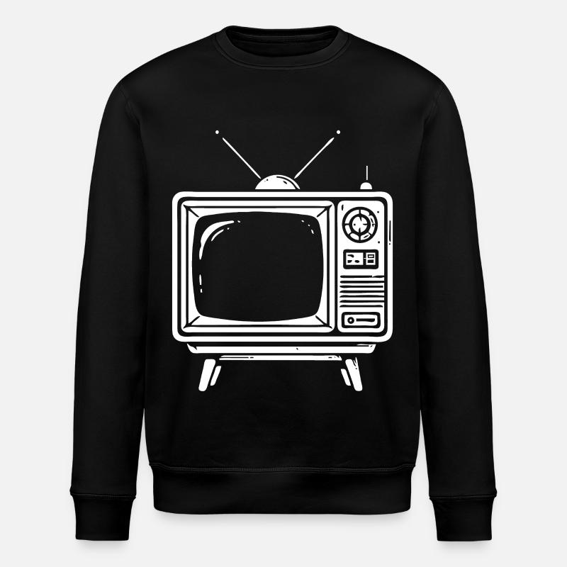 Retro TV Design – Classic Style - Stanley/Stella ROLLER Unisex Organic Sweatshirt - black