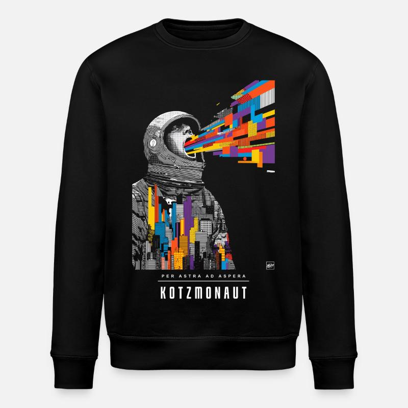 Kotzmonaut - Sweat bio ROLLER Stanley/Stella Unisexe - noir
