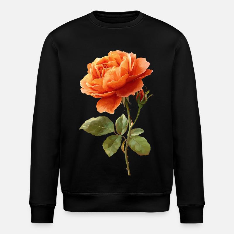 Rose orangée - Sweat bio ROLLER Stanley/Stella Unisexe - noir
