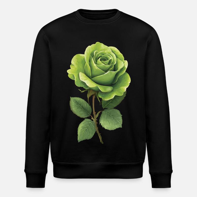 Rose verte - Sweat bio ROLLER Stanley/Stella Unisexe - noir