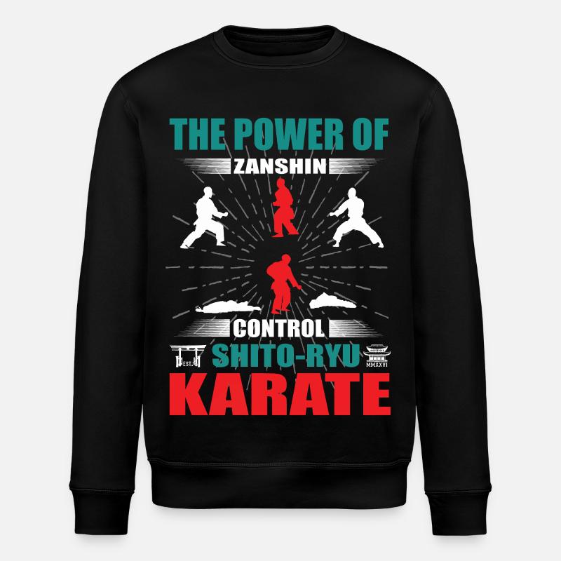 Shito-Ryu Karate Zanshin Design - Stanley/Stella ROLLER Unisex Organic Sweatshirt - black
