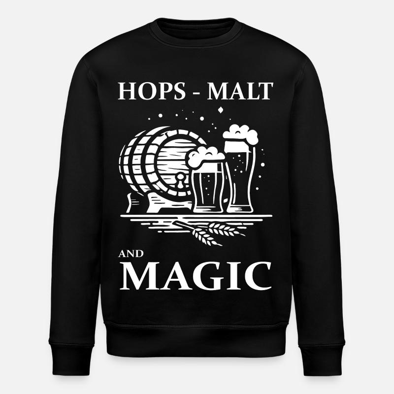 Bier Design – Hops, Malt and Magic - Stanley/Stella Unisex Bio-Sweatshirt ROLLER - Schwarz