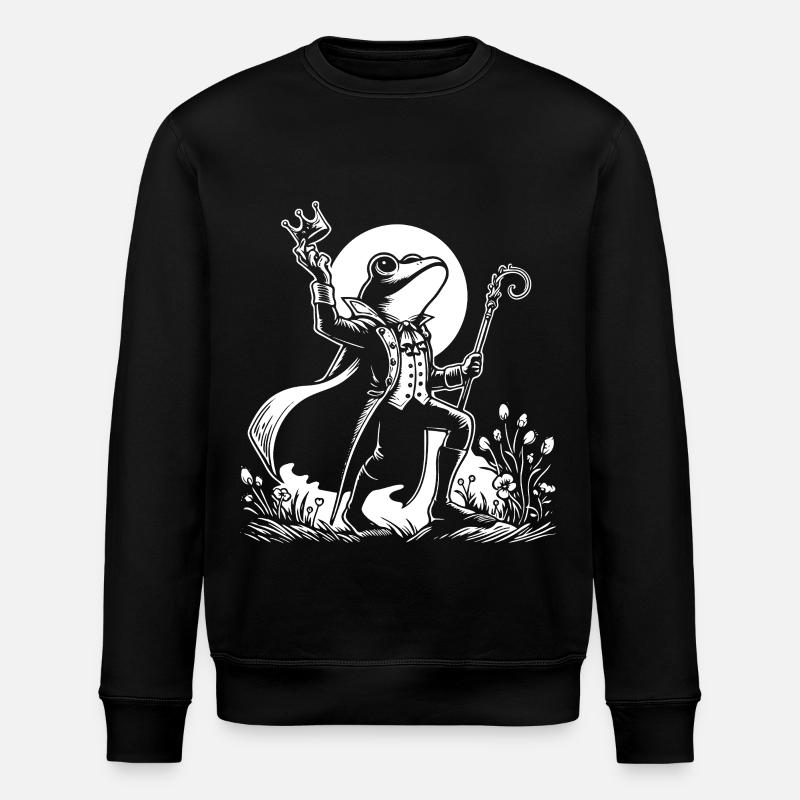 Froschkönig – Märchenhaftes Design - Stanley/Stella Unisex Bio-Sweatshirt ROLLER - Schwarz