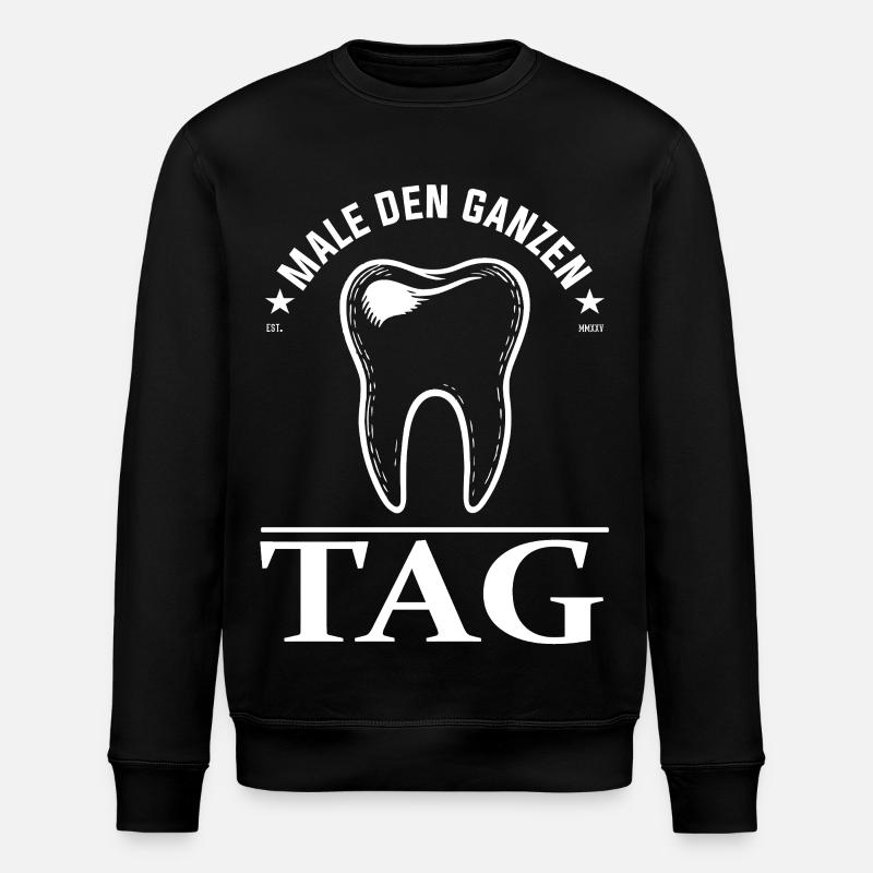 Molar Design – Paint All Day - Stanley/Stella ROLLER Unisex Organic Sweatshirt - black
