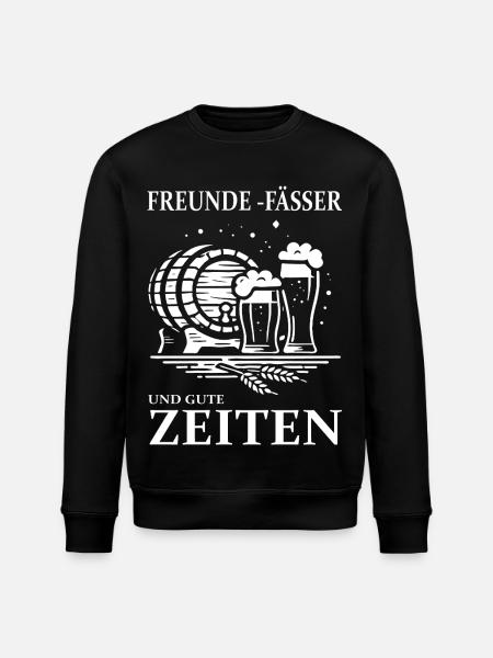 Friends, Kegs & Good Times – Beer Design - Stanley/Stella ROLLER Unisex Organic Sweatshirt - black