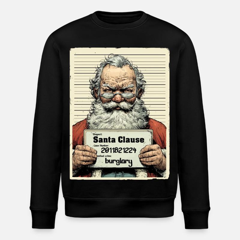Santa Verhaftet - Stanley/Stella Unisex Bio-Sweatshirt ROLLER - Schwarz