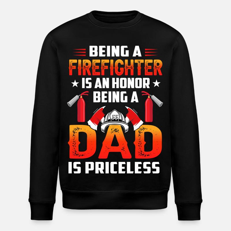 Fire Brigade Dad - Stanley/Stella ROLLER Unisex Organic Sweatshirt - black