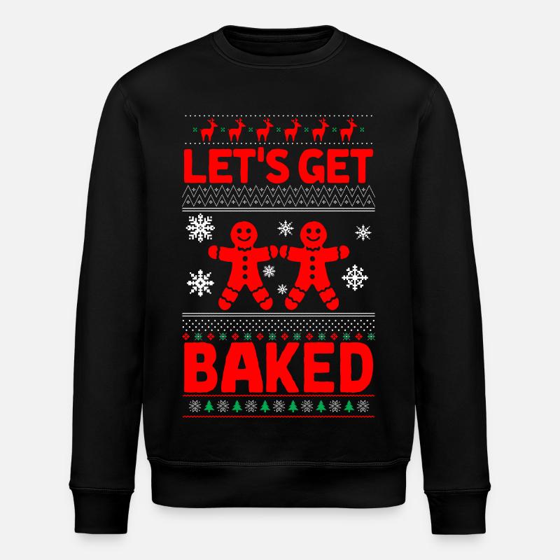 Gingerbread Man | gingerbread man - Stanley/Stella ROLLER Unisex Organic Sweatshirt - black