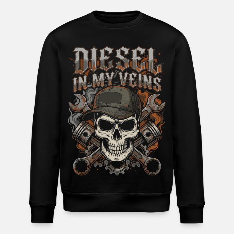 Mécanicien diesel, chauffeur de camion, routier. - Sweat bio ROLLER Stanley/Stella Unisexe - noir
