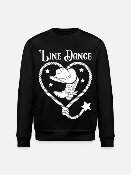 Line Dance Heart Lasso - Stanley/Stella ROLLER Unisex Organic Sweatshirt - black