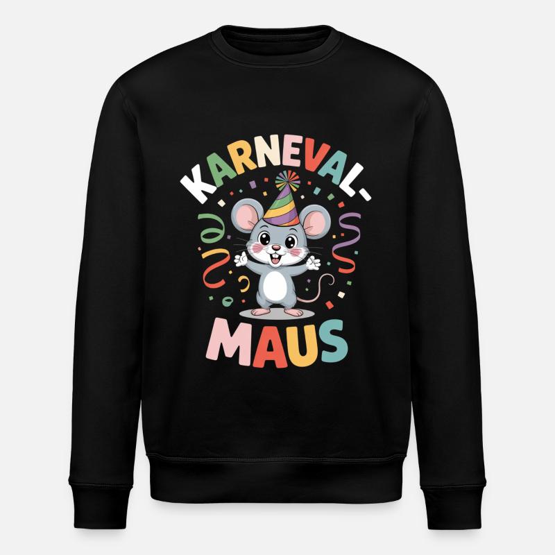 Karnevalsmaus Karneval Köln Kölner Karnevals Maus - Stanley/Stella Unisex Bio-Sweatshirt ROLLER - Schwarz