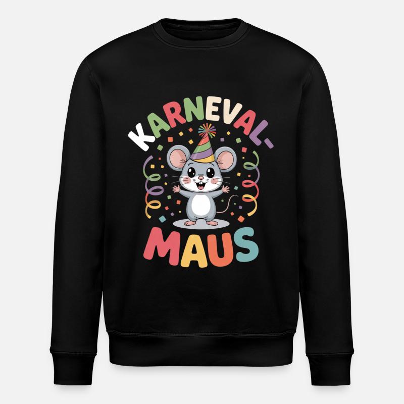 Karnevalsmaus Karneval Köln Kölner Karnevals Maus - Stanley/Stella Unisex Bio-Sweatshirt ROLLER - Schwarz
