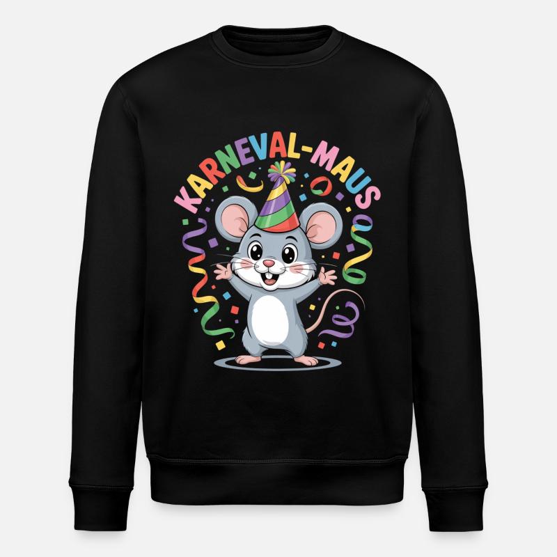 CARNIVAL MOUSE - Stanley/Stella ROLLER Unisex Organic Sweatshirt - black