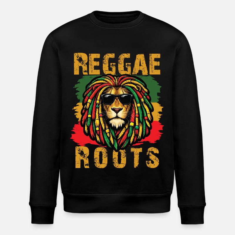 Lion Reggae Roots Rasta Vibe - Sweat bio ROLLER Stanley/Stella Unisexe - noir