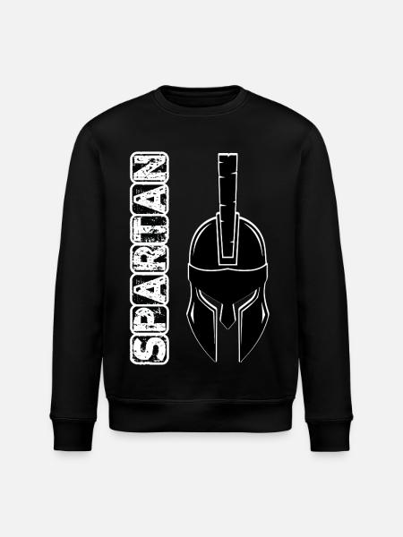 Black grunge spartan helmet - Stanley/Stella ROLLER Unisex Organic Sweatshirt - black