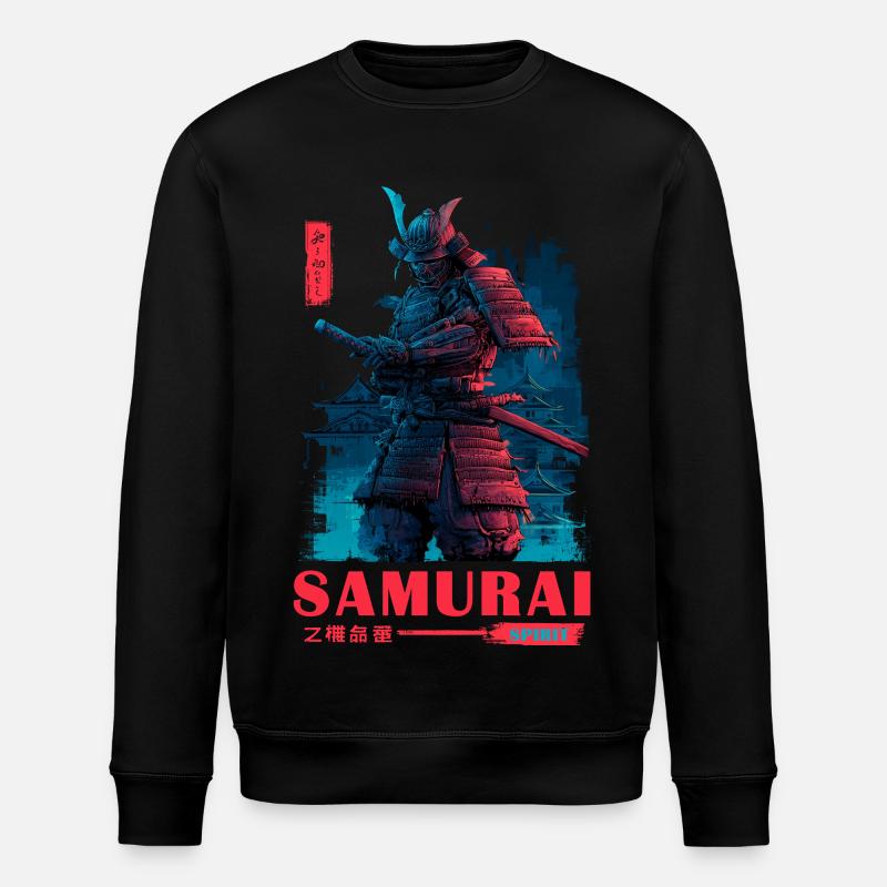 Neon Samurai Spirit - Stanley/Stella ROLLER Unisex Organic Sweatshirt - black
