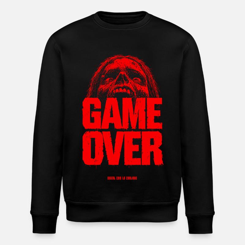 Game Over Retro Pixel - Stanley/Stella Unisex Bio-Sweatshirt ROLLER - Schwarz