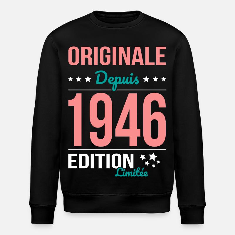 Original seit 1946 – 80-jähriges Jubiläum - Stanley/Stella Unisex Bio-Sweatshirt ROLLER - Schwarz