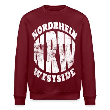 Logo de la Rhénanie-Nord-Ouest - Sweat bio ROLLER Stanley/Stella Unisexe - bordeaux - Devant - Nik (191cm)