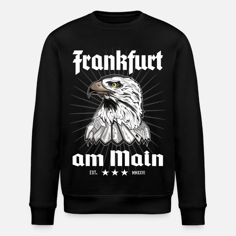 Frankfurt am Main Adlerwappen Design - Stanley/Stella Unisex Bio-Sweatshirt ROLLER - Schwarz