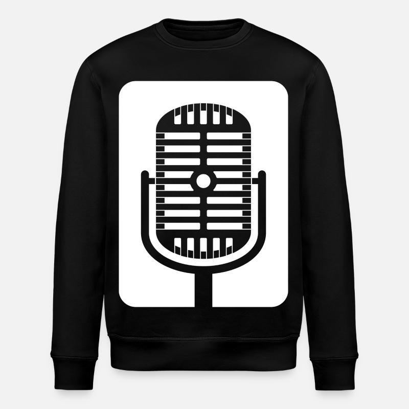 Emblème du micro rétro - Sweat bio ROLLER Stanley/Stella Unisexe - noir