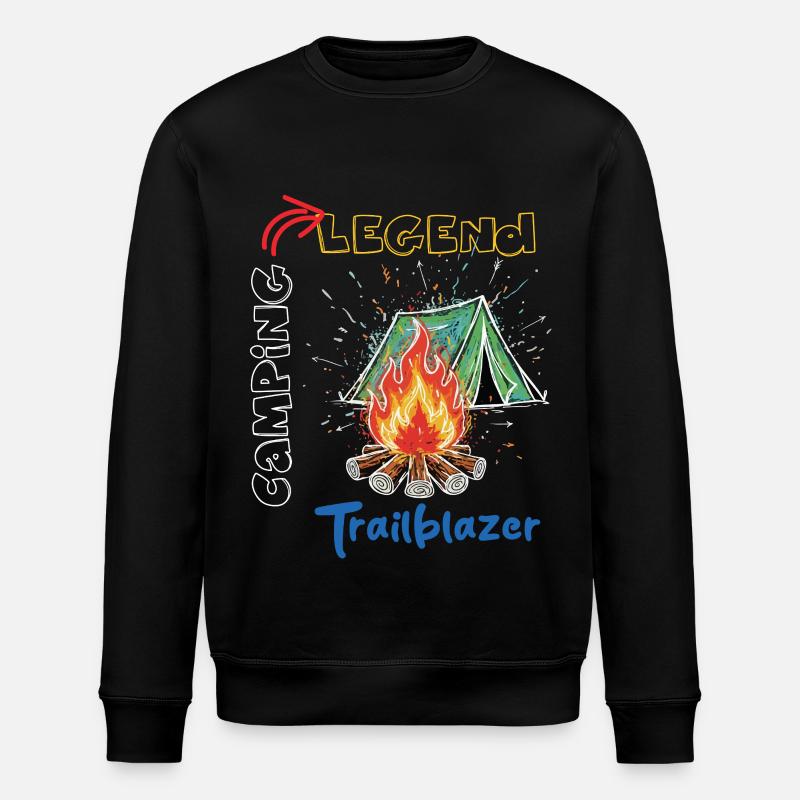 Camping Legend Trailblazer Abenteuer - Stanley/Stella Unisex Bio-Sweatshirt ROLLER - Schwarz