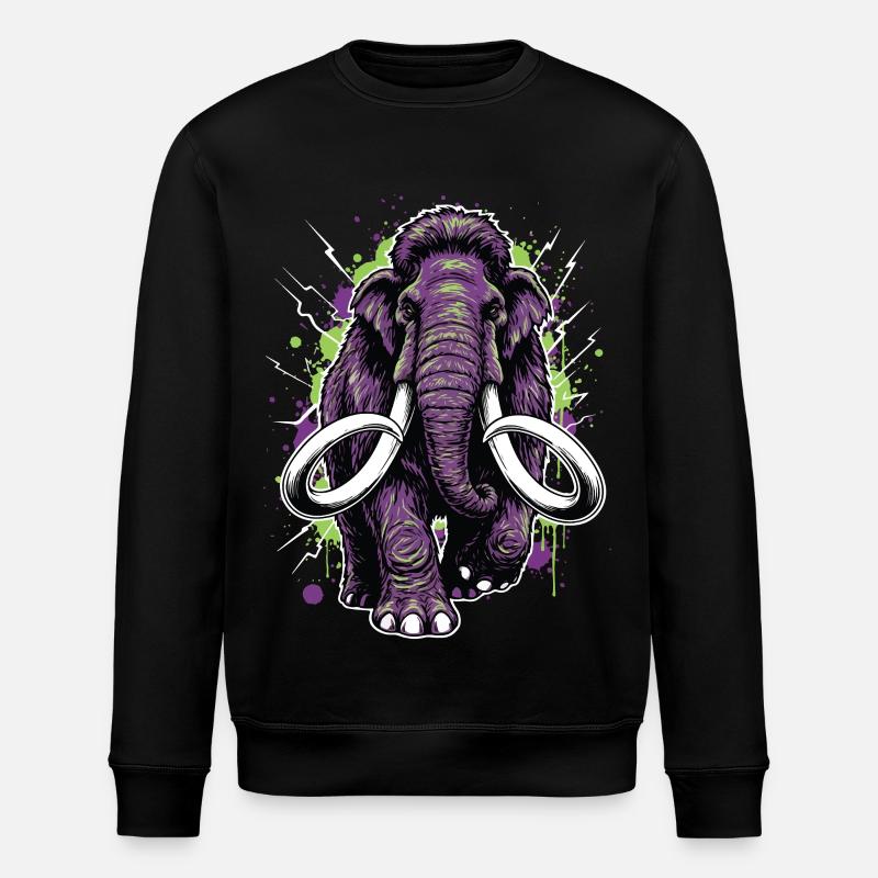 Royal Mammoth Ancestral Force - Stanley/Stella ROLLER Unisex Organic Sweatshirt - black