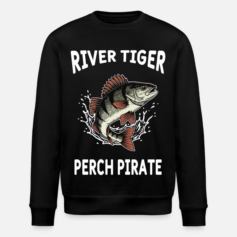 Pêche Rivière Perch River Tiger - Sweat bio ROLLER Stanley/Stella Unisexe - noir