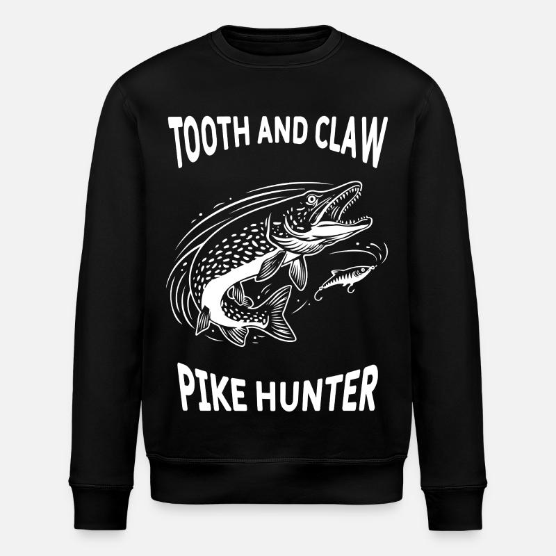 Pêche Rivière Brochet Pike Hunter - Sweat bio ROLLER Stanley/Stella Unisexe - noir