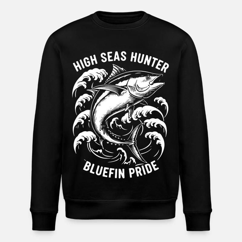Seefischer Thunfisch-Blauflossenjäger - Stanley/Stella Unisex Bio-Sweatshirt ROLLER - Schwarz
