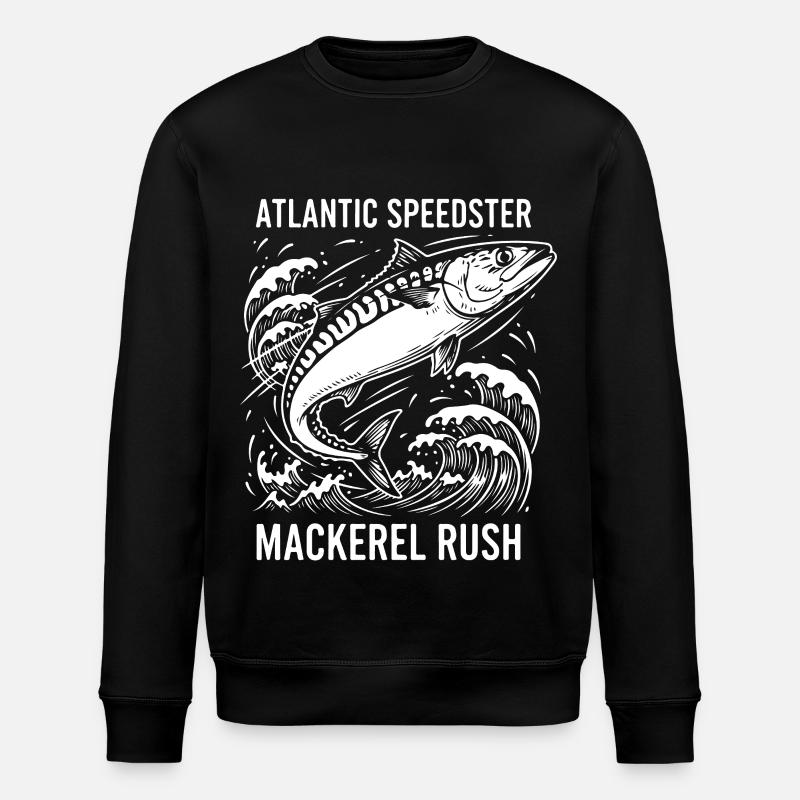Seefischen, Makrelen, Makrelenrausch, Rausch - Stanley/Stella Unisex Bio-Sweatshirt ROLLER - Schwarz