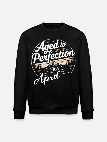 April 1966 birthday april 1966 - Stanley/Stella ROLLER Unisex Organic Sweatshirt - black