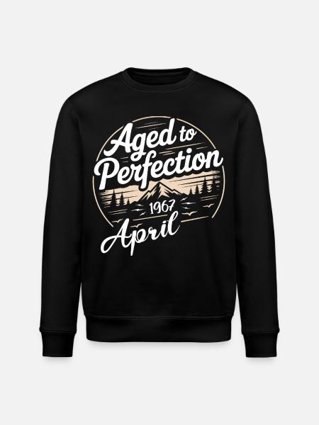 April 1967 birthday april 1967 - Stanley/Stella ROLLER Unisex Organic Sweatshirt - black