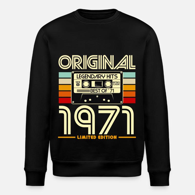 Original 1971 Limited Edition - Stanley/Stella ROLLER Unisex Organic Sweatshirt - black