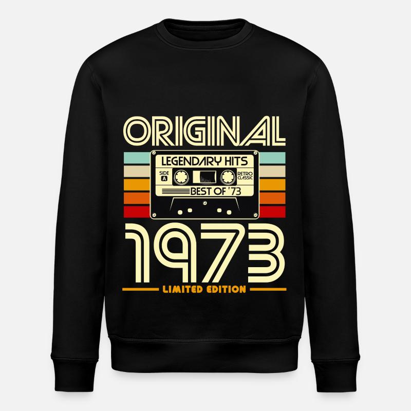 Original 1973 Cassette Rétro - Sweat bio ROLLER Stanley/Stella Unisexe - noir