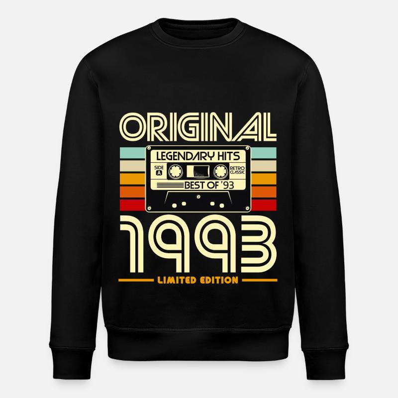 Original 1993 Retro Cassette - Stanley/Stella ROLLER Unisex Organic Sweatshirt - black