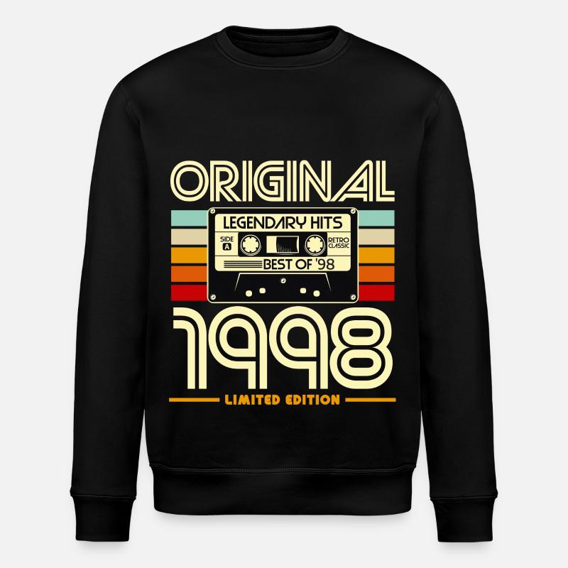 Originale Retro-Kassette von 1998 - Stanley/Stella Unisex Bio-Sweatshirt ROLLER - Schwarz