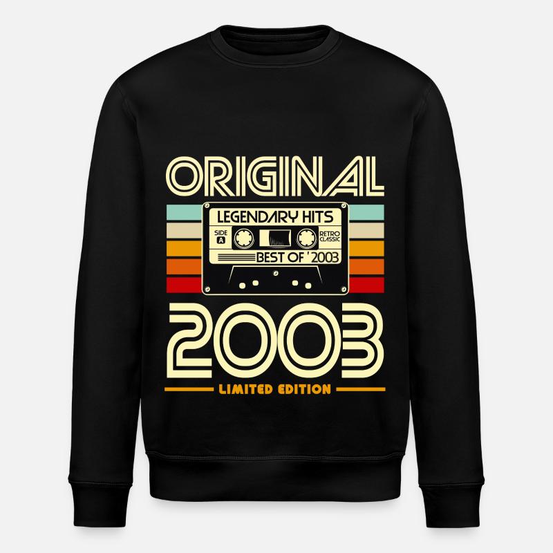 Retro 2003 Cassette Limited - Stanley/Stella ROLLER Unisex Organic Sweatshirt - black