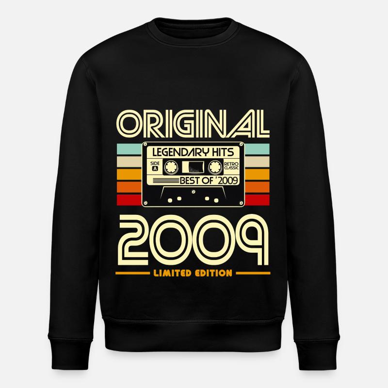 Cassette Retro 2009 Edition - Stanley/Stella ROLLER Unisex Organic Sweatshirt - black