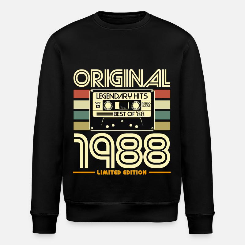Original 1988 Retro Cassette - Sweat bio ROLLER Stanley/Stella Unisexe - noir